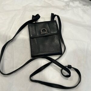 Salvatore Ferragamo Black Leather Crossbody Bag
